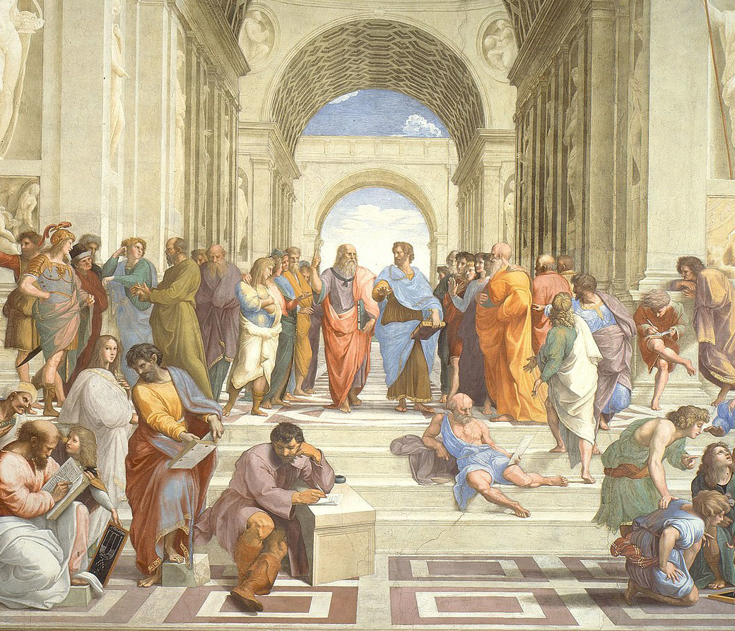 Scuola di Atene, affresco di Raffaello Sanzio. 